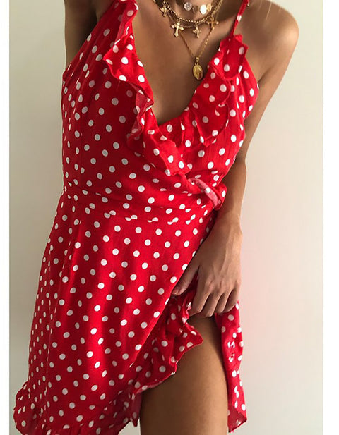 Samantha Ruffle Print Mini Dress