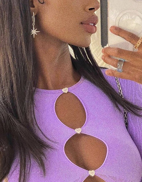 Melanie Hollow-Out Lace Mini Dress