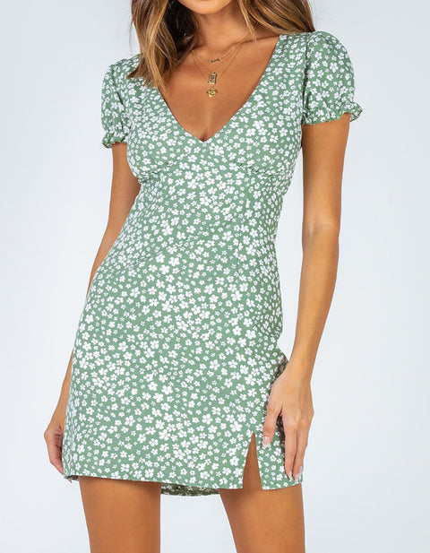 Camila Open-back Floral Mini Dress
