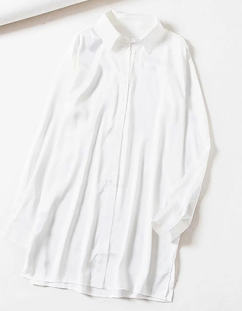 Hazel Satin Shirt Mini Dress