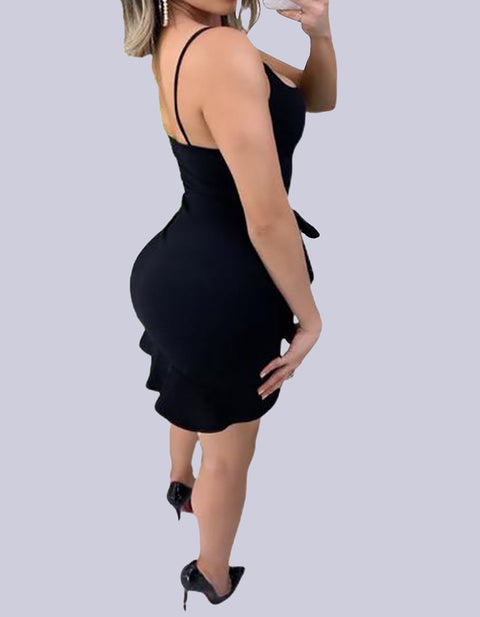 Ariana Ruffle Wrap Mini Dress