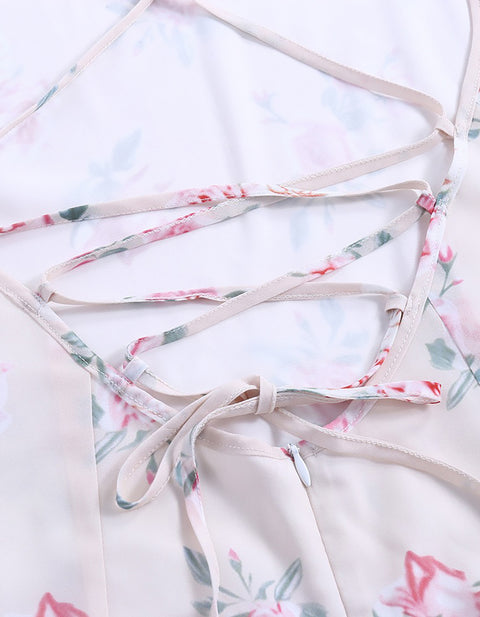Gianna Open-back Floral Mini Dress