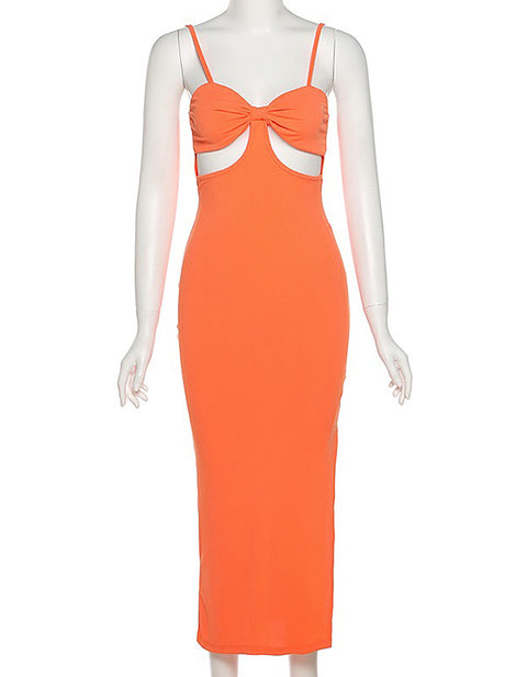 Arianna Knot Side Split Midi Dress