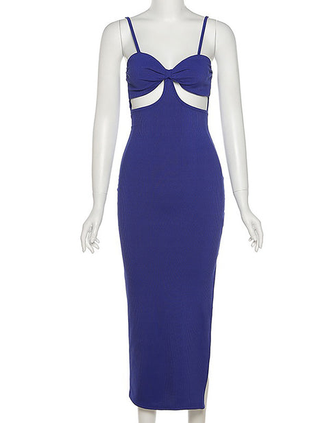 Arianna Knot Side Split Midi Dress