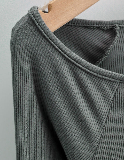 Lauren Asymmetrical-Neckline Mini Dress