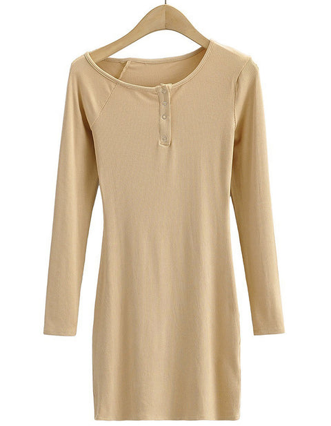 Lauren Asymmetrical-Neckline Mini Dress