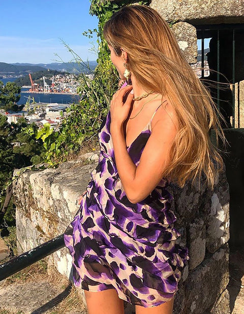 Sydney Ruffle Leopard Print Mini Dress