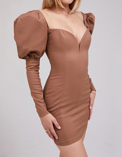 Dahlia Puff Sleeve Casual Dress