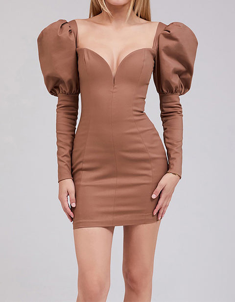 Dahlia Puff Sleeve Casual Dress