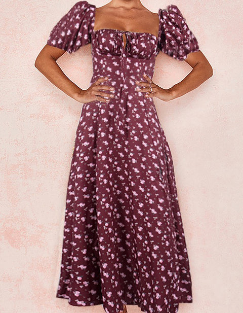 Osier Side Split Floral Dress