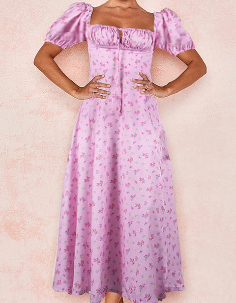Osier Side Split Floral Dress