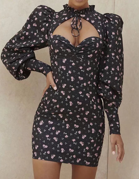 Emily Lantern Sleeve Mini Dress
