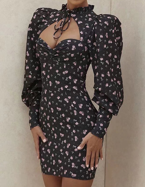 Emily Lantern Sleeve Mini Dress