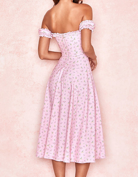 Anther Off the Shoulder Midi Dress