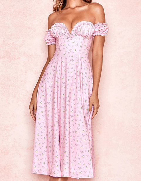 Anther Off the Shoulder Midi Dress