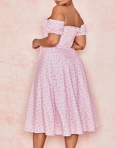 Anther Off the Shoulder Midi Dress