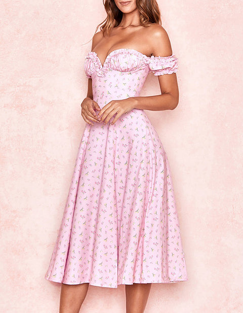 Anther Off the Shoulder Midi Dress