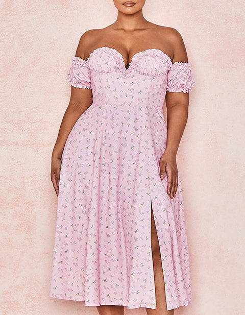 Anther Off the Shoulder Midi Dress
