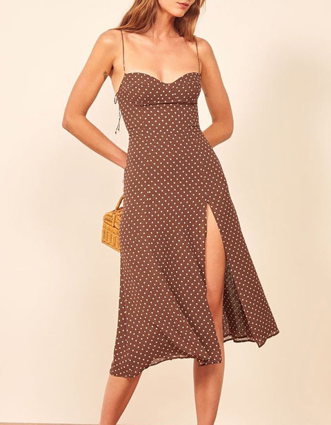 Eva Strap Dot Maxi Dress