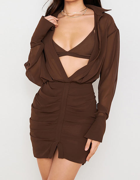 Bough Mini Shirt Dress