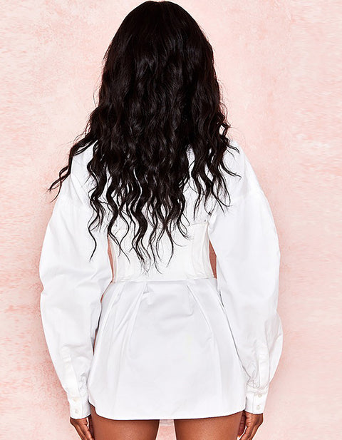 Birch Button Shirt  Dress