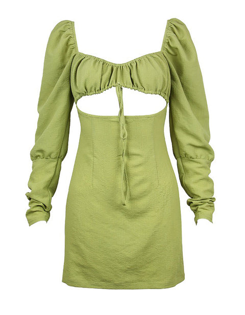 Fir Hollow Out Casual Dress