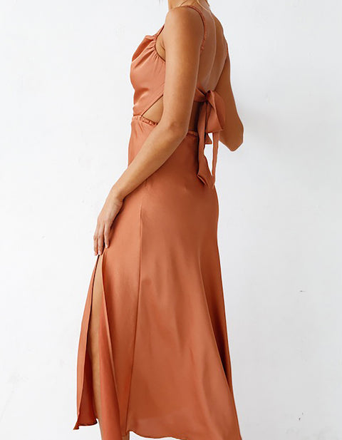 Maple Side Slip Casual Dress