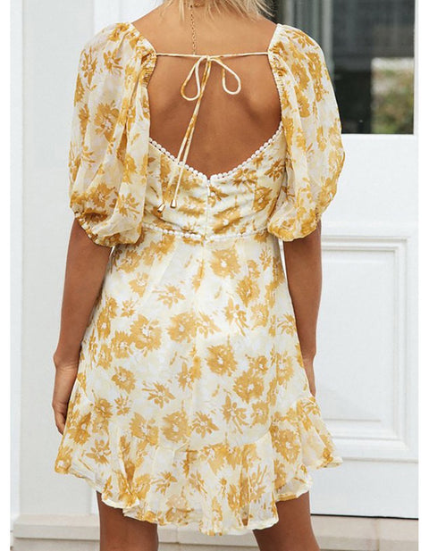 Angelika Ruffles Floral Dress