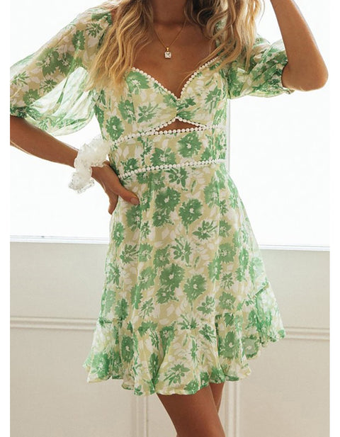Angelika Ruffles Floral Dress