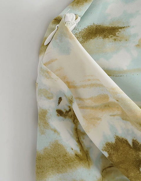 Anneli Halter Stain Effect Dress