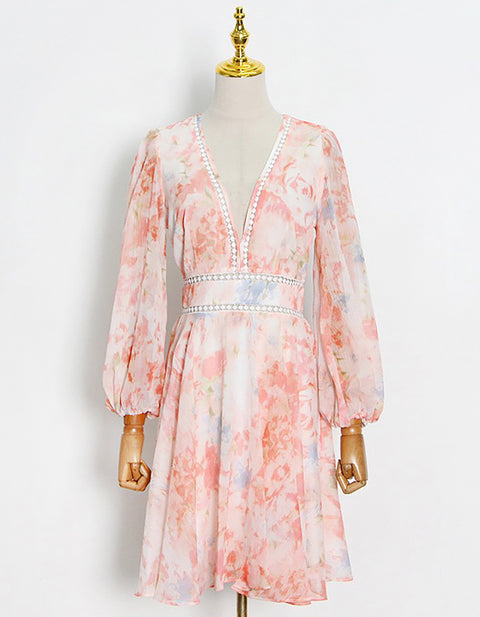 Berta Ruffles Floral Dress