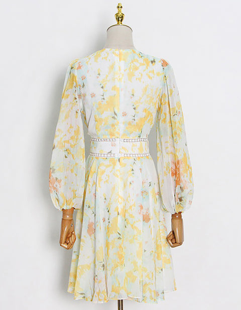 Berta Ruffles Floral Dress