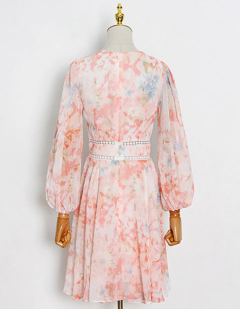 Berta Ruffles Floral Dress