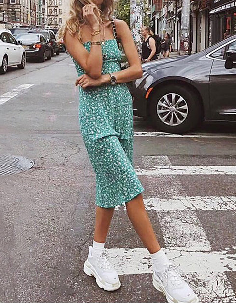 Lucy Strap Floral Midi Dress