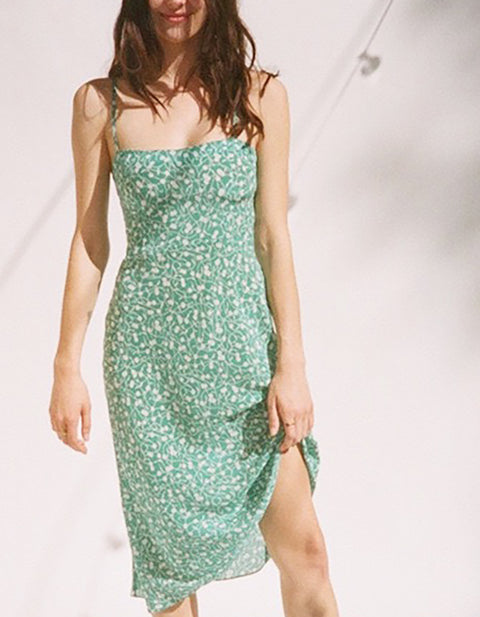 Lucy Strap Floral Midi Dress