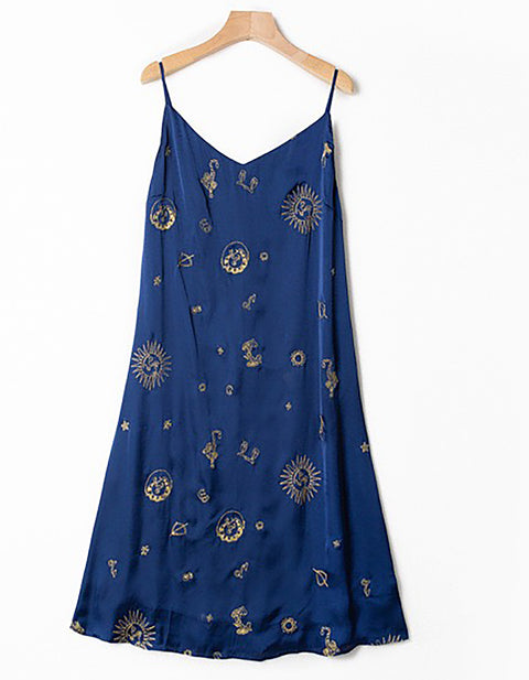 Madison Casual Embroidery Midi Dress