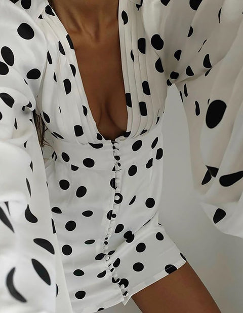 Emily Casual Dot Mini Dress