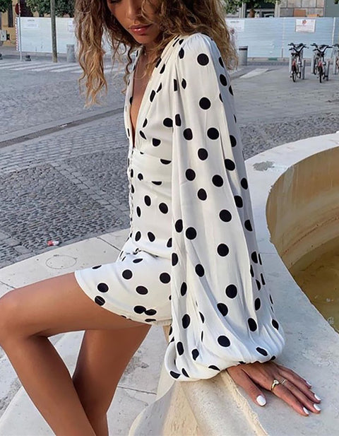 Emily Casual Dot Mini Dress