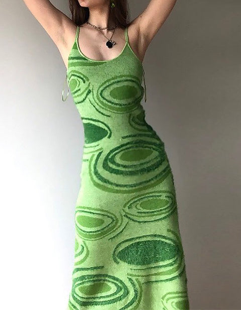 Faith Casual Rib Knit Midi Dress