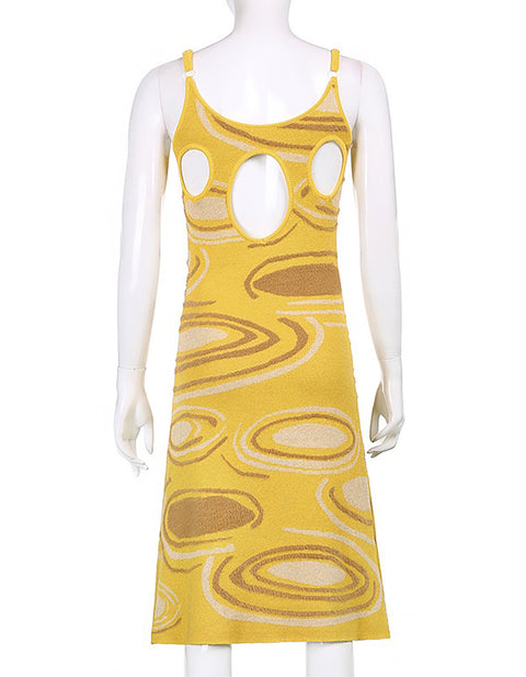 Faith Casual Rib Knit Midi Dress