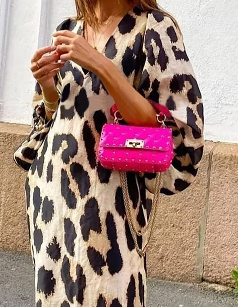 Alice Leopard Print Maxi Dress