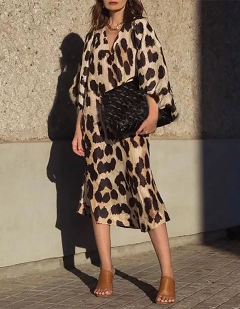 Alice Leopard Print Maxi Dress