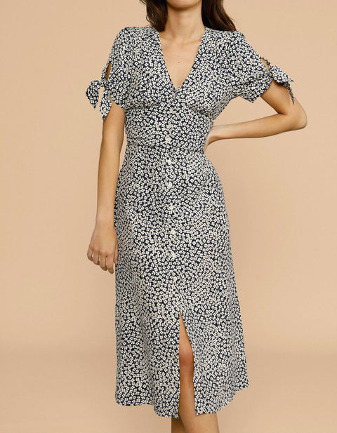 Kaylee Floral Button Midi Dress