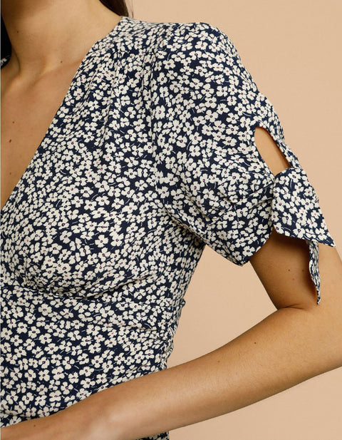 Kaylee Floral Button Midi Dress