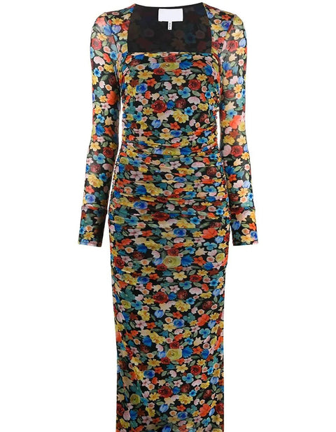 Eleanor Floral Schirring Mini Dress