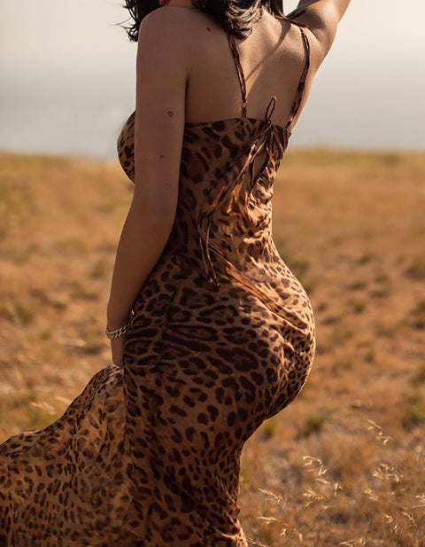 Hailey Leopard Print Maxi Dress