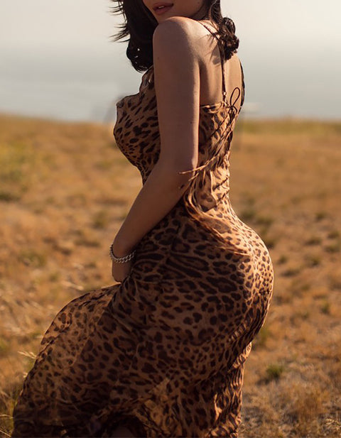 Hailey Leopard Print Maxi Dress
