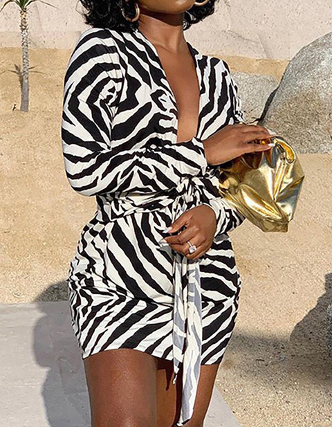 Scarlett Zebra Print Mini Dress