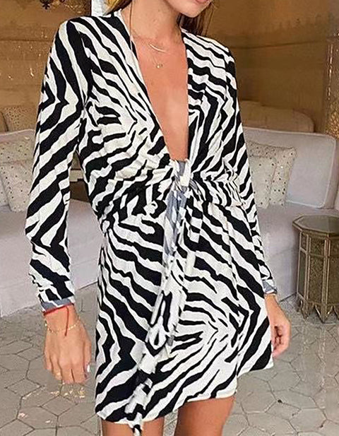 Scarlett Zebra Print Mini Dress