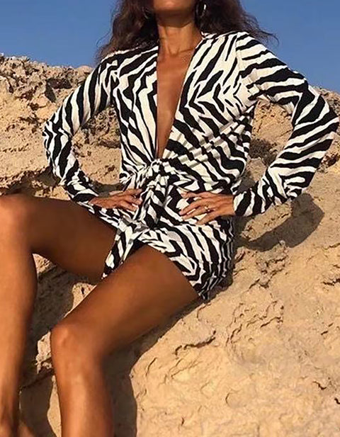 Scarlett Zebra Print Mini Dress